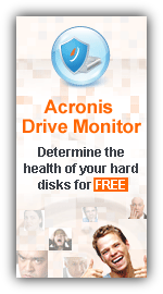 Acronis Drive Monitor is a free, downloadable software application developed by Acronis to monitor server, workstation and PC hard disk drives.