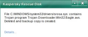 kaspersky threat backup copy